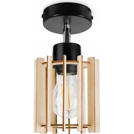 MODERNE LED-DECKENLEUCHTE AUS HOLZ (1/5)
