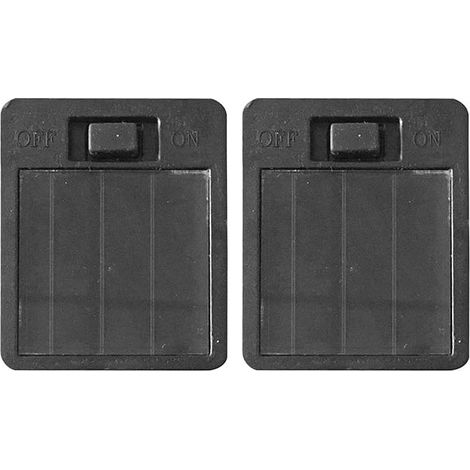 Lot de 2 boîtes à piles solaires de rechange pour lampe solaire à suspendre Noir (1/5)
