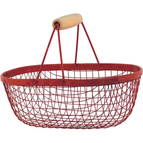 Panier de ramassage rouge - 42 cm x 28 cm x 28 cm (1/2)