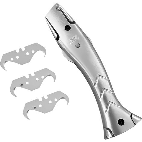 Carpet Knife with 3 Crooked Blades, Safety Hook Knife (1/5)