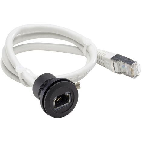 Embase RJ45 femelle Schlegel RRJRJ45SW RJ45 embase femelle, mâle, droit Pôle: 8P8C noir 1 pc(s) (1/4)
