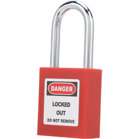 Serrure de verrouillage de 38MM, conception d'isolation de poutre en acier antidérapante, cadenas résistant à la Corrosion avec 2 clés (1/5)