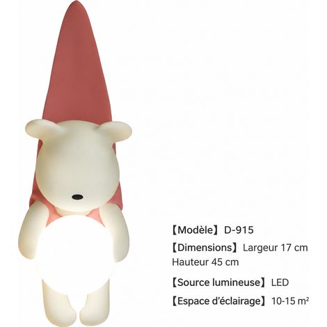 Applique Murale LED Ours Vêtement Rose Modèle Filaire Lumière Chaude 45 × 25 × 25 cm 2,5 kg – Livraison gratuite