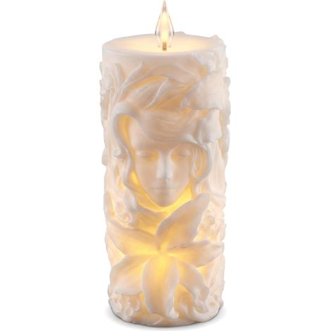 Flameless LED Candle Pink Women 19cm Electric Candle Battery Operated Home Holiday Wedding Winter (1/5)