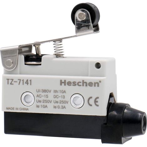 Heschen Horizontal limit switch TZ-7141 short roller lever actuator momentray AC 380V 10A single pole (1/5)