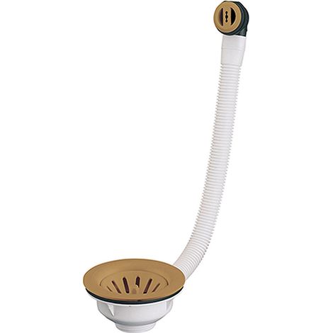 Edouard Rousseau – Bonde à panier pour évier Ø 90 mm – Trop-plein percé – Inox – Débit 55 L/min – Pour cuisine moderne