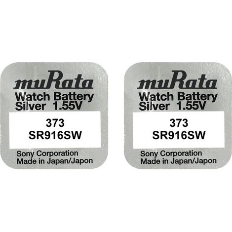 .2 piles Murata 373 SR916SW 1,55v.