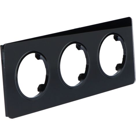 Triple cadre, verre, noir, bêta en ligne (1/4)