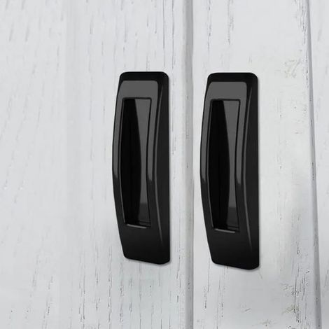Poignée Autocollante - ABS - Pour Porte Tiroir Coulissant - Cuisine Salle De Bain - 11 Cm - Noir - Lot De 4 (1/5)