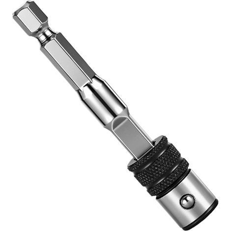 Adaptateur de perçage Rallonge pour embouts hexagonaux 6,35 mm Adaptateur d'Outil à Vis à Changement Rapide et Auto-verrouillable pour Écrous de Vis, Électricien, (1/5)