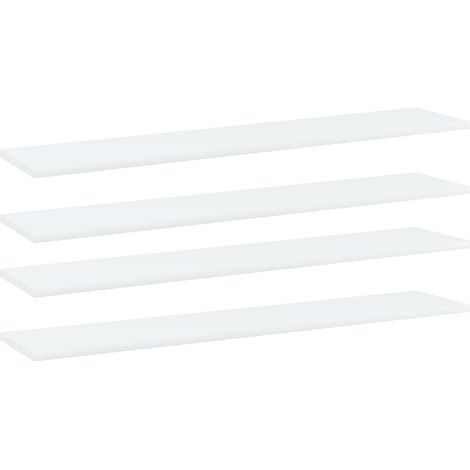 Bücherregal-Bretter 4 Stk. Weiß 100x20x1,5 cm Holzwerkstoff
