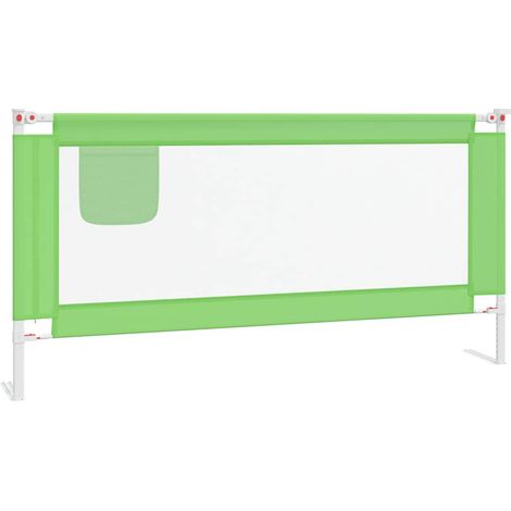 Barrière de sécurité de lit d'enfant Barrière de protection Vert 180x25 cm Tissu CFW90107 (1/5)