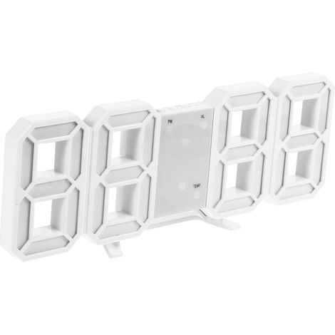 Réveil Numérique - Affichage LED - Lumière de Nuit - Fonction Snooze - Pour Chambre et Voyage - 1 Pièce