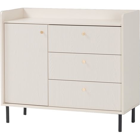 Wohnzimmer Kommode 103cm Breite in sandbeige, 3 Schubladen GORICA-133 (1/5)