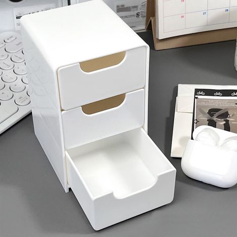 Tiroir De Rangement En Plastique - 13x9x8 Cm - Coulissant Et Empilable - Pour Chambre Cuisine Salle De Bain Bureau