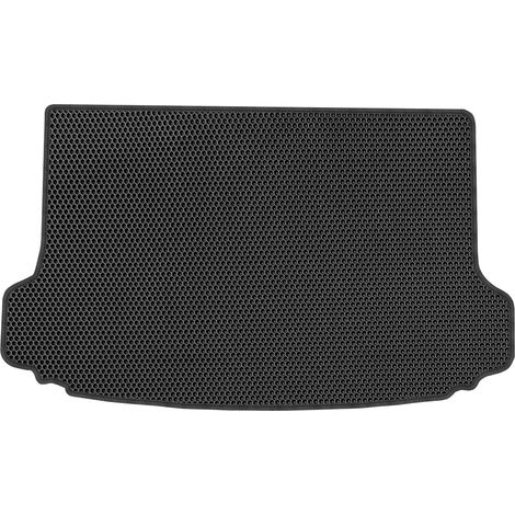 Tapis de coffre en EVA pour Peugeot 308 I SW (2007-2013), motif nid d'abeille noir (1/5)