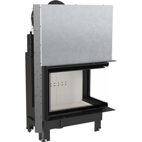 Inserto para chimenea MBA 17 cristal en el lado derecho cristal curvado puerta de guillotina (1/5)