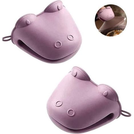Gants de cuisine en silicone, gants de cuisine, gants de grillade, gants de cuisson, résistants à la chaleur, rose-MHB (1/5)