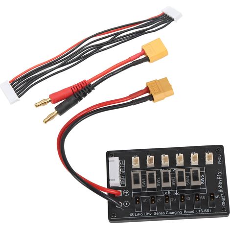 1S Battery Parallel Charging Board Lithium Battery Pack Series Charger Plate with XT60 Plug