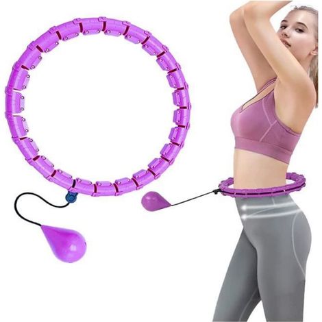 Hula Hoop lesté pour adultes et enfants, Hula Hoop intelligent pour la perte de poids, Hula Hoop lesté réglable pour un entraînement (1/4)