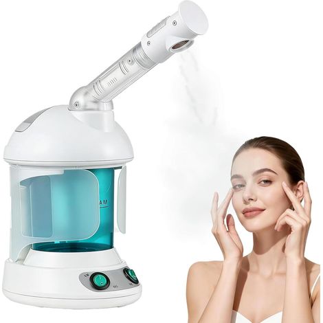 Vapeur afin de le visage sauna facial nano ionique humidificateur chaud blanc vaporisateur spa à domicile (1/5)
