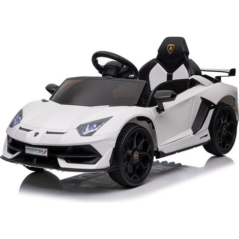 Voiture Électrique,Lamborghini SX2018 25W2 (390) 12V Enfants avec 14kg pour Enfant 3-8 Ans, (blanc) (1/5)