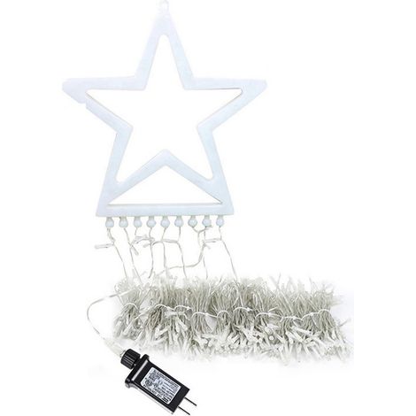 Lichterkette mit 317 LEDs, 8 Leuchtmodi, Pentagramm-Design, Dekoration für Weihnachtsbaum, Hochzeit, Party, Garten und Terrasse (1/5)