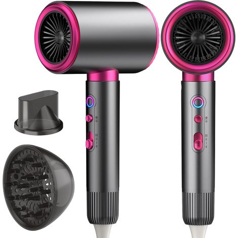 Sèche Cheveux 1800W, Sèche-Cheveux Ionique avec Diffuseur, Séchage Rapide pour Cheveux Bouclés et Longs, 3 Températures 2 Vitesses, Bouton Air Froid, Anti-Frisottis (1/5)