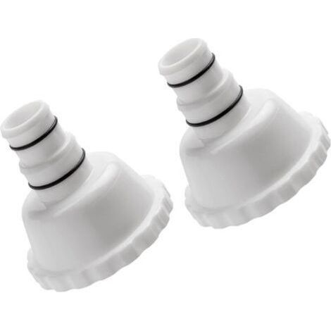 Lot de 2 adaptateurs de rechange pour aspirateur d'écumoire, pour raccords de tuyaux de 1,5" et 1,25", compatibles avec les piscines hors sol Summer Waves. (1/5)