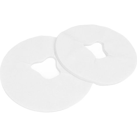 Lot de 100 housses de masque jetables pour massage, douces, respirantes, confortables et absorbantes pour la peau, blanches, 29 x 29 cm. (1/5)
