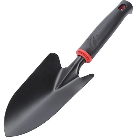 Petite pelle de jardin et transplantoir — Outil de jardinage robuste avec poignée ergonomique, antidérapante et caoutchoutée — Résistant à la rouille — Idéal pour creuser, désherber, planter et transp (1/4)