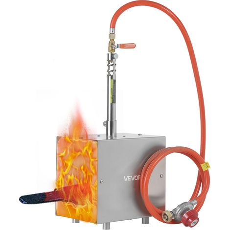 VEVOR Forgia a Gas Propano Portatile, Forno da Fucina a 1 Bruciatore, per Fabbricazione di Coltelli e Forgiatura dei Metalli, Coltellini Maniscalchi Fabbri Ferrai, Temperatura Max. 1427 ℃, Forma (1/5)