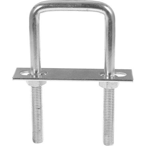 Boulon en U carré en acier galvanisé, quincaillerie en forme de U pour tuyau de remorque de bateau-15X8.3cm (1/4)