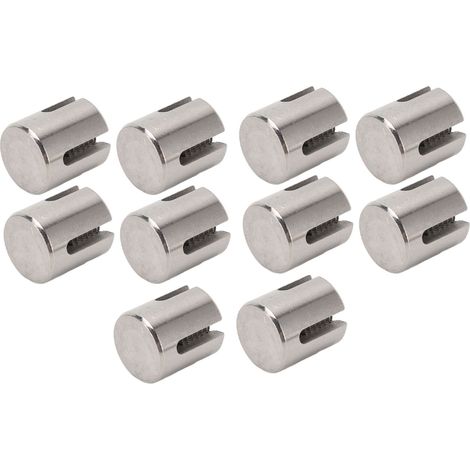 Lot de 10 serre-câbles croisés en acier inoxydable 316, accessoires pour systèmes muraux et garde-corps, 3 mm (1/5)
