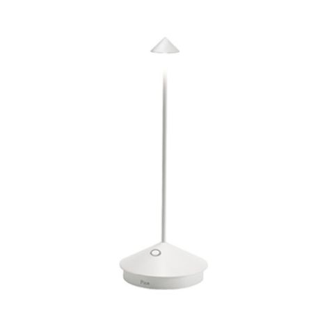 Lampada a led da tavolo Pina Pro Bianca ricaricabile e dimmerabile senza fili Zafferano CCT 2200-2700-3000K (1/3)