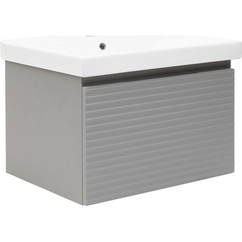 Naturel Mobile bagno con lavabo Savona Naturel 78x43x44,8 cm grigio opaco (SAVONA80GMU1)