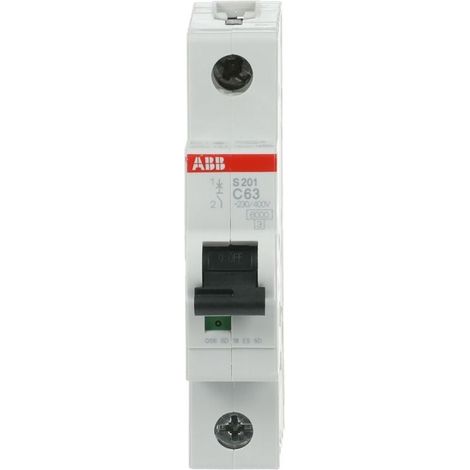 Interruptor automático 1P C 63A 6kA CA S201-C63 2CDS251001R0634