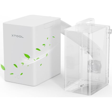 xTool Purificateur d’Air pour Fumées de Bureau pour F1 et F2, Extracteur de Fumée Portable avec Filtration à 3 Couches, Filtre HEPA pour Gravure Laser