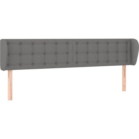 Maison Exclusive - Kopfteil mit Ohren Dunkelgrau 203x23x78/88 cm (1/5)