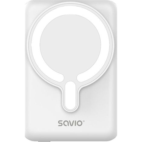 Savio BA-13 batería externa 10000 mAh Cargador inalámbrico Blanco (1/2)