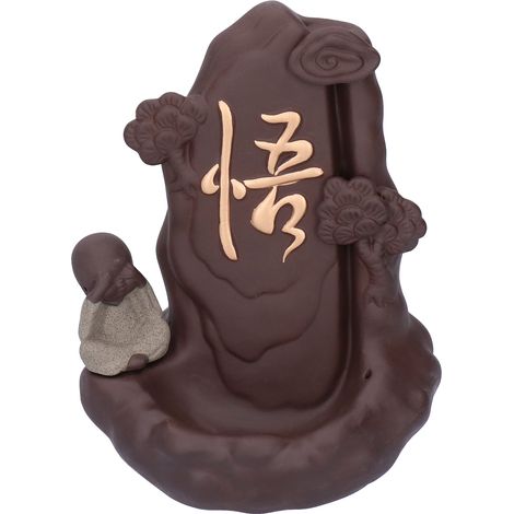 Rückschlagsicherer Räuchergefäß mit kleiner Mönchsfigur, Yixing Zisha Ton-Wohndekoration, Typ C (1/5)
