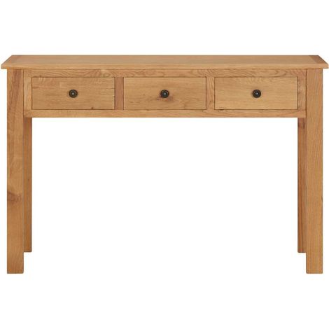 Maison Exclusive - Tavolo da Trucco 110x40x75 cm in Legno Massello di Rovere (1/5)