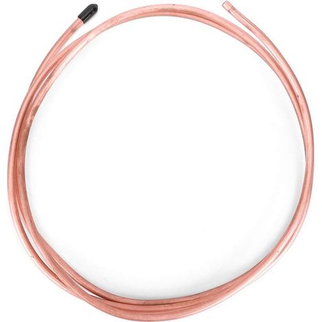 Tubo flexible de cobre de 2 m, manguera de cobre, tubos flexibles en espiral, diámetro exterior 6 mm, diámetro interior 4,8 mm, C1100 T2 para refrigerador/aire acondicionado. (1/4)
