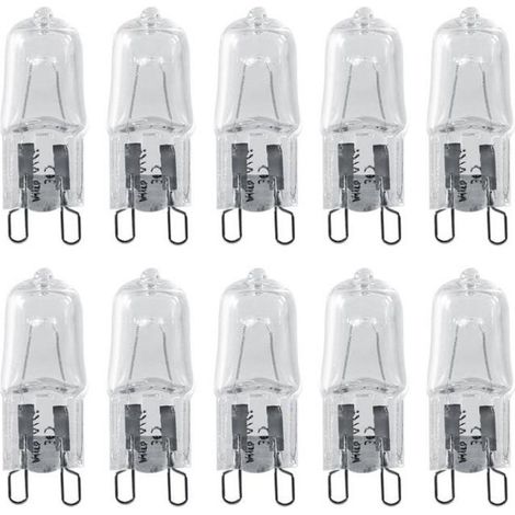 Ampoule G9 VINGVO - 10pcs - Halogène - Blanc chaud - 120V 40W - Remplacement d'éclairage maison (1/4)