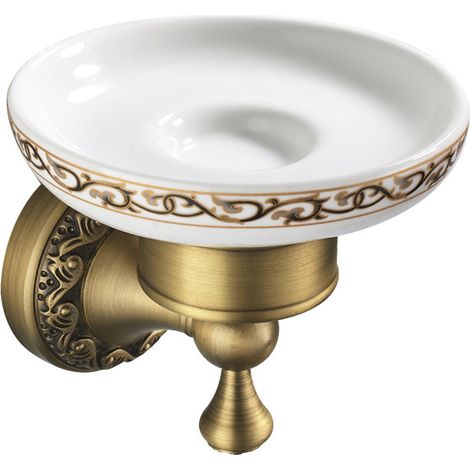 Seifenschale aus Bronze mit Wandbefestigung, Duschseifenschale aus Messing im antiken Stil, hohe Qualität mit zeitlosem Design, ideal für Badezimmer-WC
