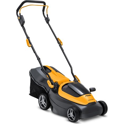 Stiga Cortacésped a batería SLM 136e Kit, 34 cm de Ancho, con 2 baterías de 20 V 2 Ah y Cargador