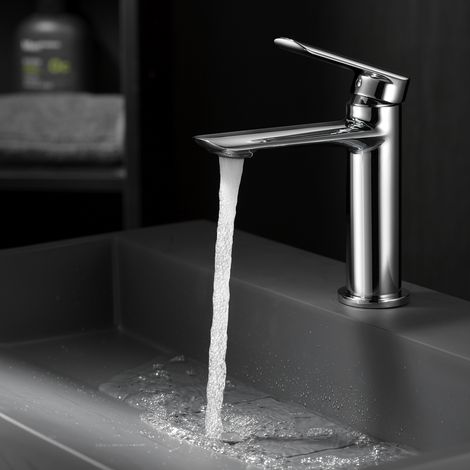 Imex - Grifo Monomando Lavabo Caño Bajo Cromado Serie Ural (1/2)