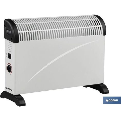 Convecteur radiant avec thermostat réglable et sécurité anti-basculement (2000W 230V) 59x20x42cm (1/4)