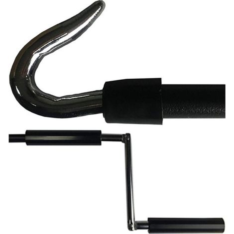 Barre de store enrouleur universelle pour auvent extérieur, parasol et store banne, 60 cm, 1 pièce, avec manivelle, antirouille et durable (1/5)