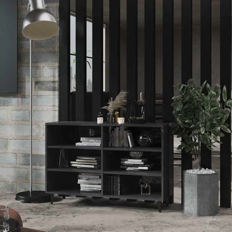 vidaXL Buffet gris brillant 103,5x35x70 cm bois d'ingénierie (1/5)